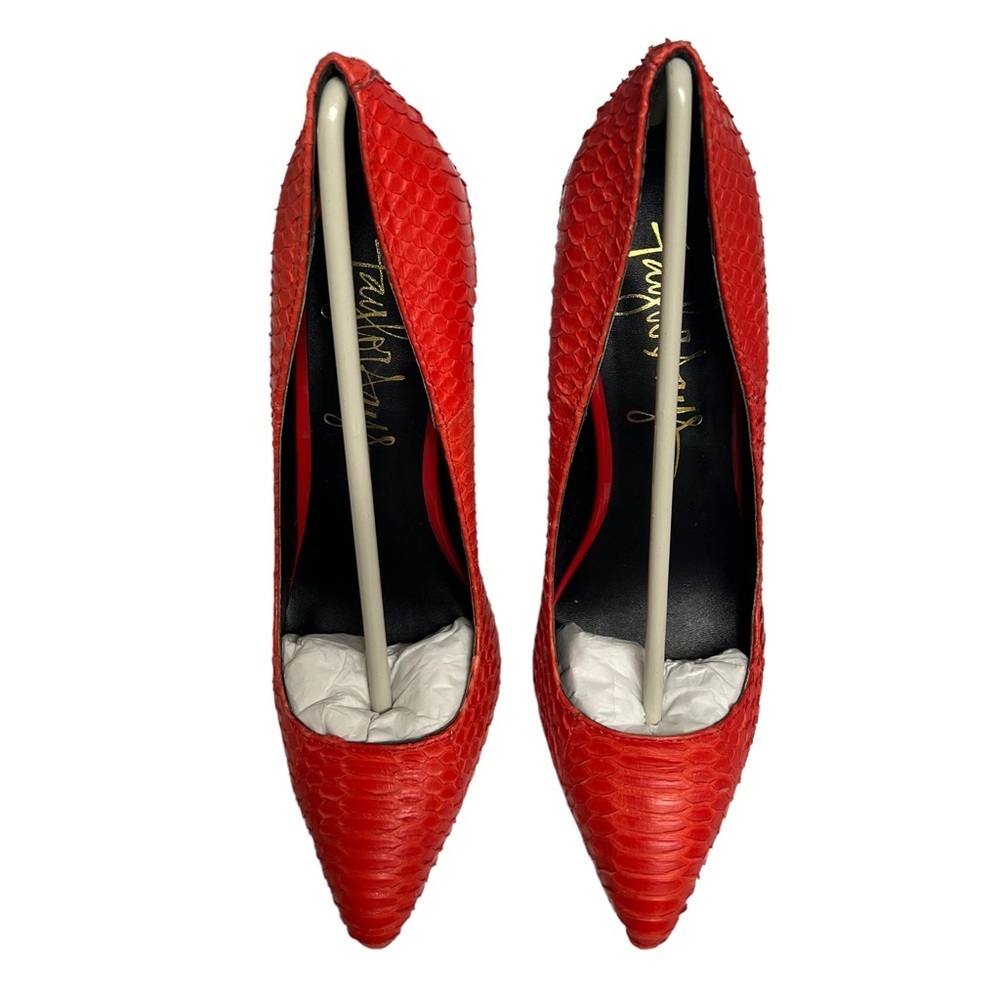 Taylor Says Red American Skulls Stiletto Heels Size 8.5 - Picture 2 of 9